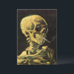 Skull with Burning Cigarette by Vincent van Gogh Cards<br><div class="desc">Skull with Burning Cigarette by Vincent van Gogh is a vintage fine art post impressionism still life painting. A portrait of human skeleton smoking. Great image to use for anti-smoking products. Smoking kills 1, 000s every year, help someone to quit smoking today. Great image for Halloween or Día de los...</div>