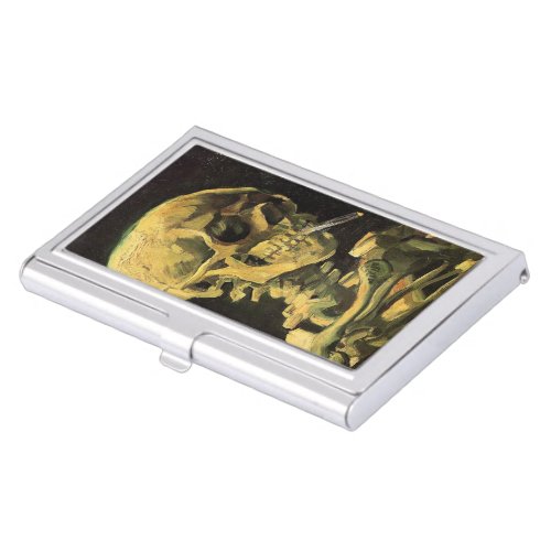 Skull with Burning Cigarette by Vincent van Gogh Case For Business Cards