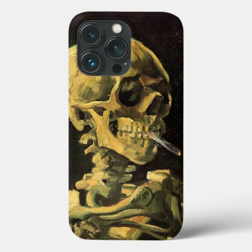 Skull with Burning Cigarette by Vincent van Gogh iPhone 13 Pro Case