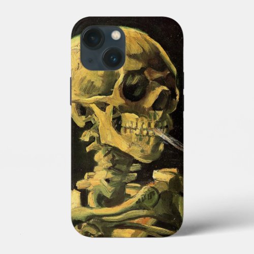 Skull with Burning Cigarette by Vincent van Gogh iPhone 13 Mini Case