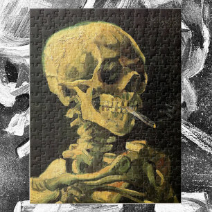 Skull with Burning Cigarette by Vincent van Gogh Jigsaw Puzzle