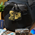 Skull with Burning Cigarette by Vincent van Gogh Luggage Tag<br><div class="desc">Skull with Burning Cigarette by Vincent van Gogh is a vintage fine art post impressionism still life painting. A portrait of human skeleton smoking. Great image to use for anti-smoking products. Smoking kills 1, 000s every year, help someone to quit smoking today. Great image for Halloween or Día de los...</div>