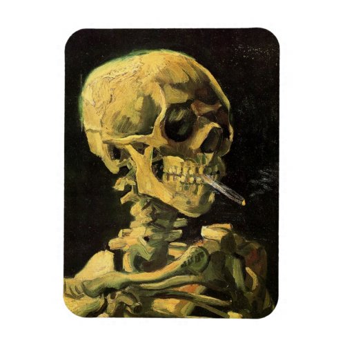 Skull with Burning Cigarette by Vincent van Gogh Magnet