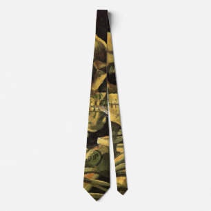 Skull with Burning Cigarette by Vincent van Gogh Neck Tie