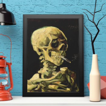 Skull With Burning Cigarette By Vincent Van Gogh Poster by VanGogh_Gallery at Zazzle