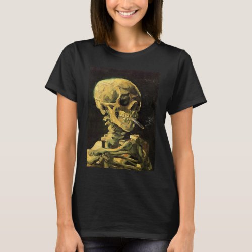 Skull with Burning Cigarette by Vincent van Gogh T_Shirt