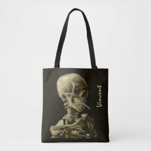 Skull with Burning Cigarette by Vincent van Gogh Tote Bag