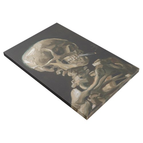 Skull with Burning Cigarette Van Gogh Goth Artwork Gallery Wrap