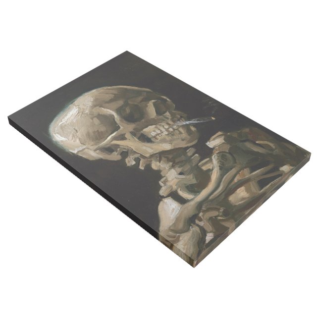 Skull with Burning Cigarette Van Gogh Goth Artwork Gallery Wrap (3/4)