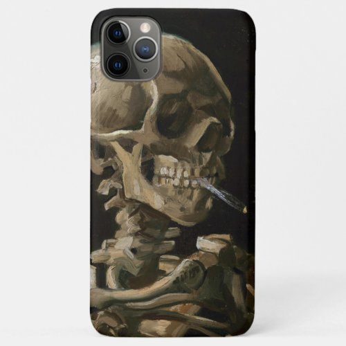 Skull with Burning Cigarette Vincent van Gogh Art iPhone 11 Pro Max Case