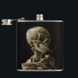 Skull with Burning Cigarette Vincent van Gogh Art Flask<br><div class="desc">Vincent van Gogh (Dutch, 1853 - 1890) Skull of a Skeleton with Burning Cigarette, 1885–86, Oil on canvas Unframed: 32 cm × 24.5 cm (13 in × 9.6 in) Early work by Vincent van Gogh. This small painting is part of the permanent collection of the Van Gogh Museum in Amsterdam....</div>