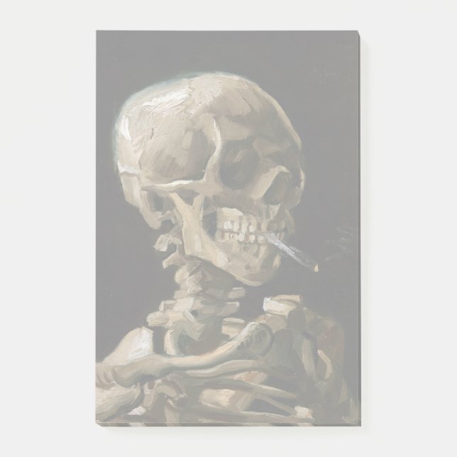 Skull with Burning Cigarette Vincent van Gogh Art Post-it Notes (Front)