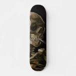 Skull With Burning Cigarette Vincent Van Gogh Art Skateboard at Zazzle