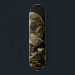 Skull with Burning Cigarette Vincent van Gogh Art Skateboard<br><div class="desc">Vincent van Gogh (Dutch, 1853 - 1890) Skull of a Skeleton with Burning Cigarette, 1885–86, Oil on canvas Unframed: 32 cm × 24.5 cm (13 in × 9.6 in) Early work by Vincent van Gogh. This small painting is part of the permanent collection of the Van Gogh Museum in Amsterdam....</div>