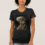 Skull With Burning Cigarette Vincent Van Gogh Art T-shirt at Zazzle