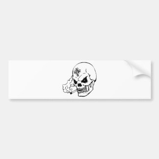 Skull with Celtic Cross Bumper Sticker