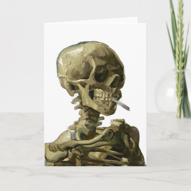 Skull with Cigarette by Van Gogh Card (Front)
