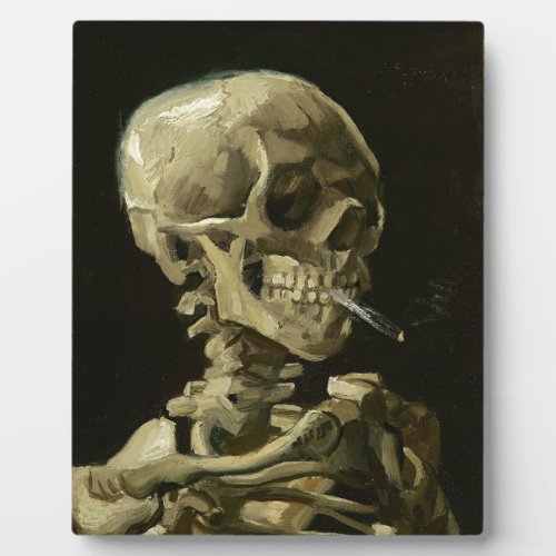 Skull with Cigarette by Van Gogh Plaque