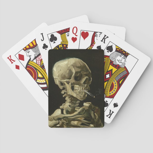 Skull with Cigarette by Van Gogh Poker Cards (Back)