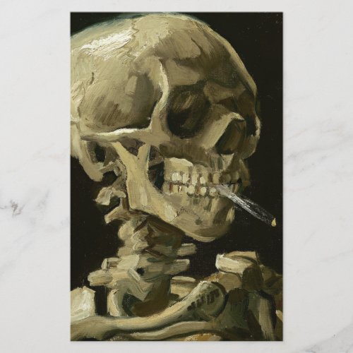 Skull with Cigarette by Van Gogh Stationery