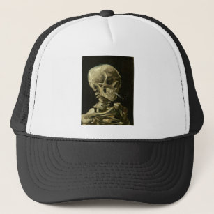 Skull with Cigarette by Van Gogh Trucker Hat
