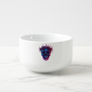 Skull with Crown of Thorns Soup Mug