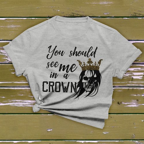 Skull with Crown Queen Womens Graphic Tee