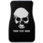 Skull With Custom Text - Skeleton Head Personalize Car Floor Mat at Zazzle
