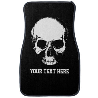 Skull with Custom Text - Skeleton Head Personalize Car Floor Mat