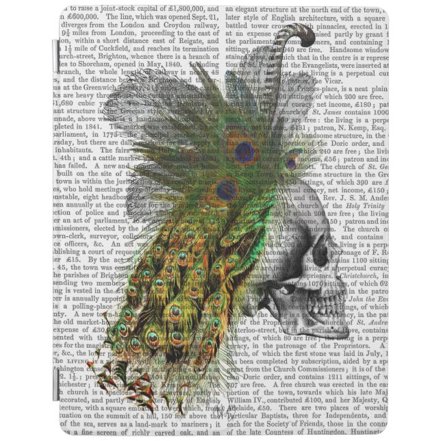 Skull With Feather Headress iPad Air Cover (Front)