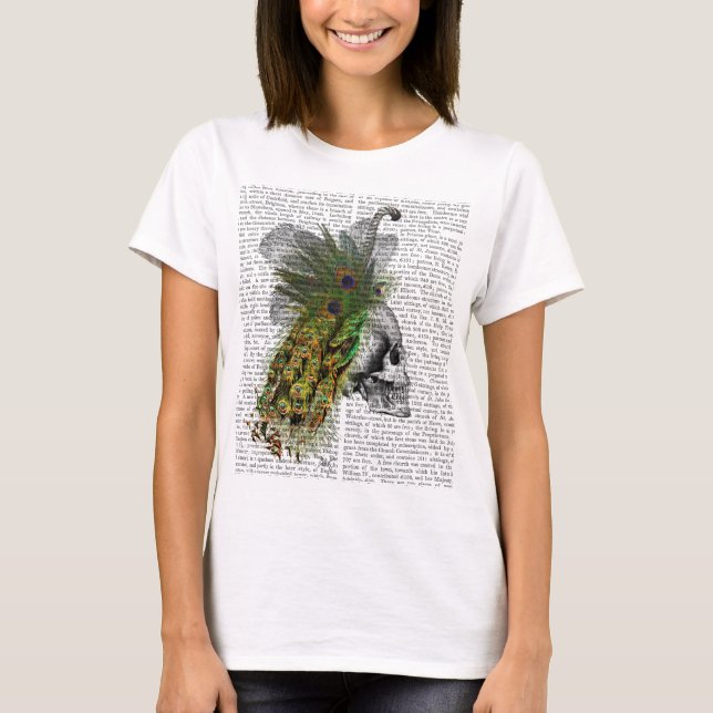 Skull With Feather Headress T-Shirt (Front)