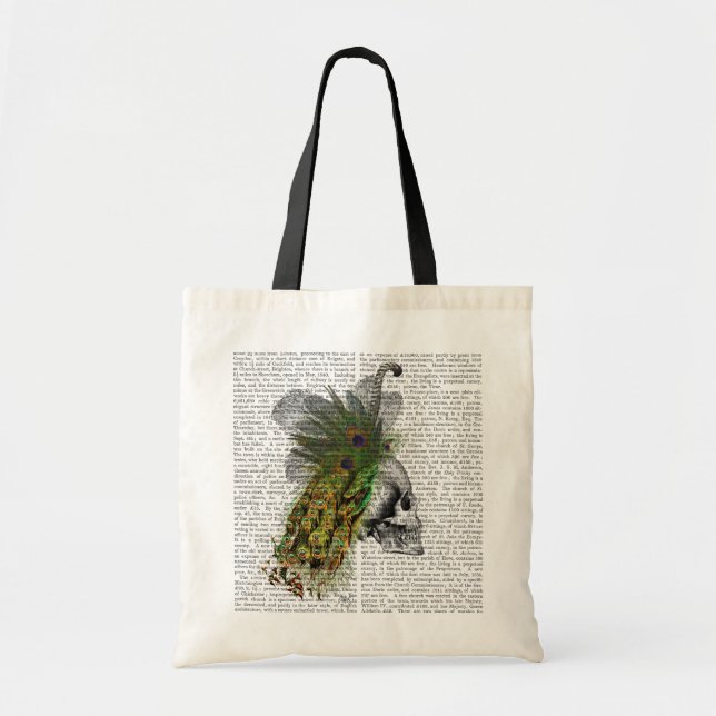 Skull With Feather Headress Tote Bag (Front)