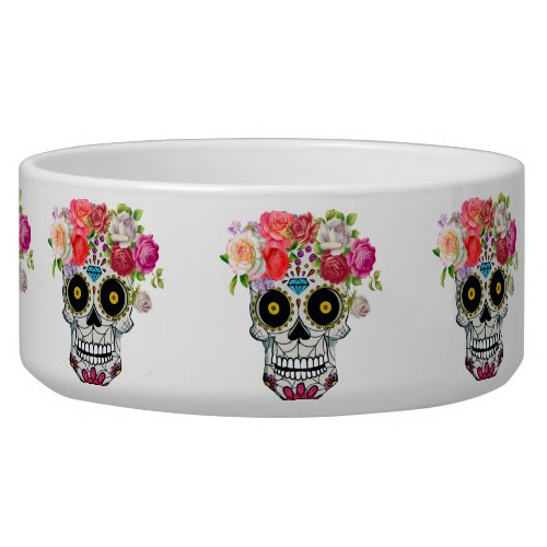 Skull with Floral Bowl