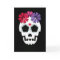 Skull With Flowers Greeting Card