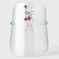 Skull With Flowers - Urban Japanese Style Design Face Shield