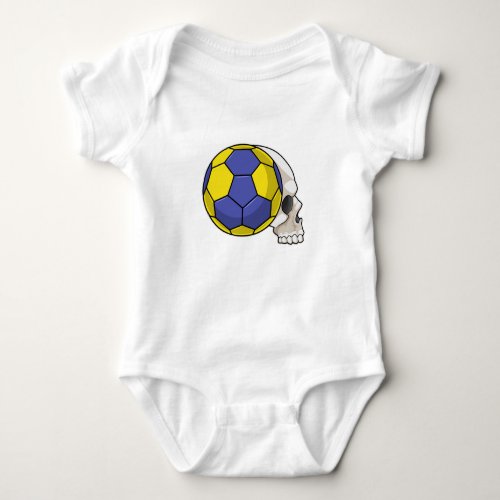 Skull with Handball Sports Baby Bodysuit