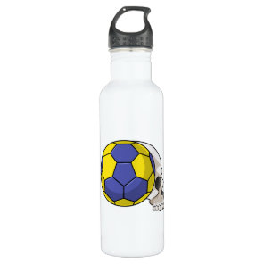 Skull with Handball Sports Stainless Steel Water Bottle