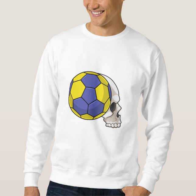 Skull with Handball Sports Sweatshirt (Front)