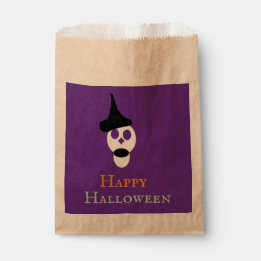 Skull with Hat Favor Bag