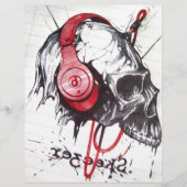 Skull with Headphones Design (Front)