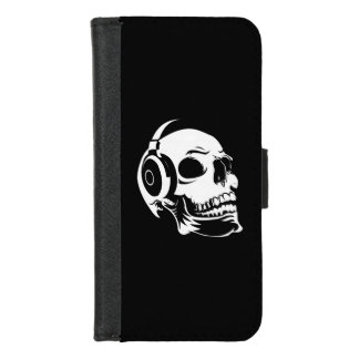 Skull with headphones iPhone 8/7 wallet case