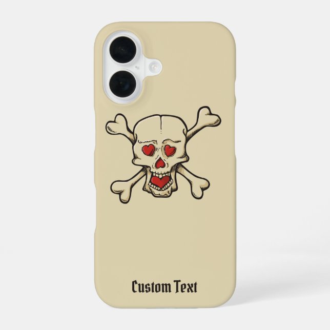 Skull with Hearts iPhone Case (Back)