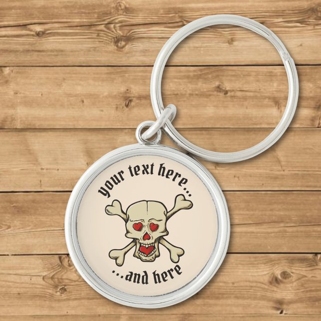 Skull with Hearts Keychain (Creator Uploaded)