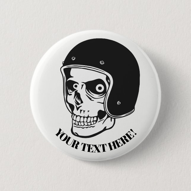 Skull with helmet button (Front)