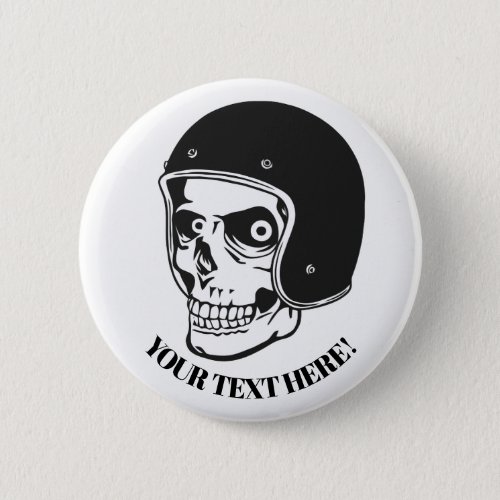 Skull with helmet button