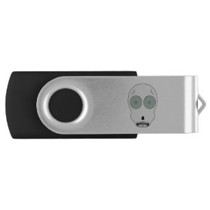 Skull with Hypnotic Eyes Flash Drive