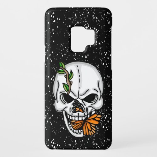 Skull with Monarch Butterfly  Case_Mate Samsung Galaxy S9 Case