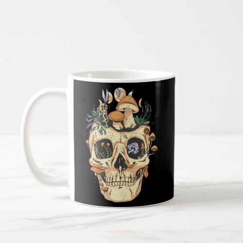 Skull With Mushrooms Coffee Mug