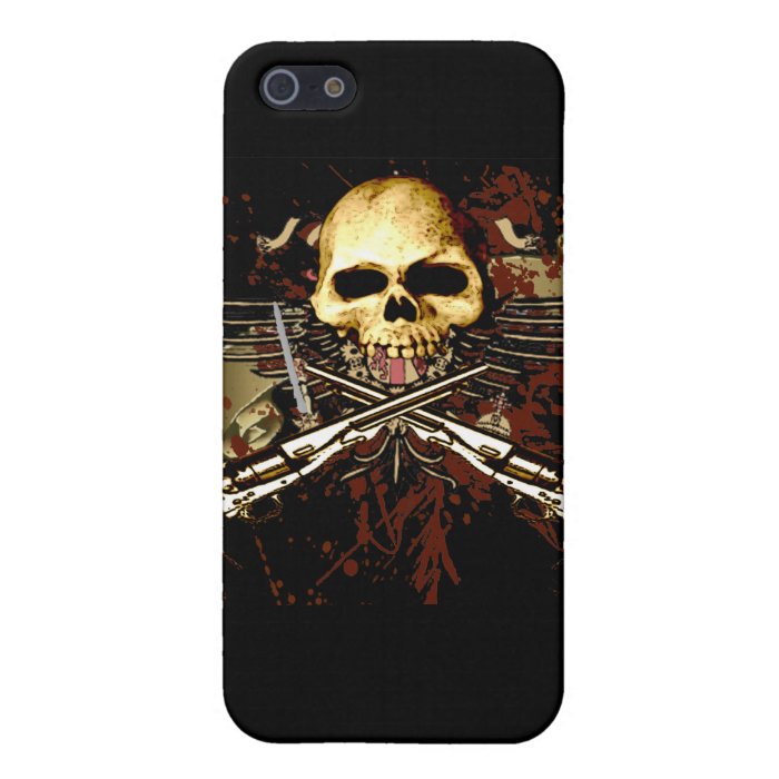 Skull with pistols cases for iPhone 5