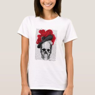 Skull with Red Hat T-Shirt